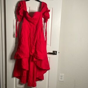 NWT Alpha & omega off the shoulder high low maxi dress